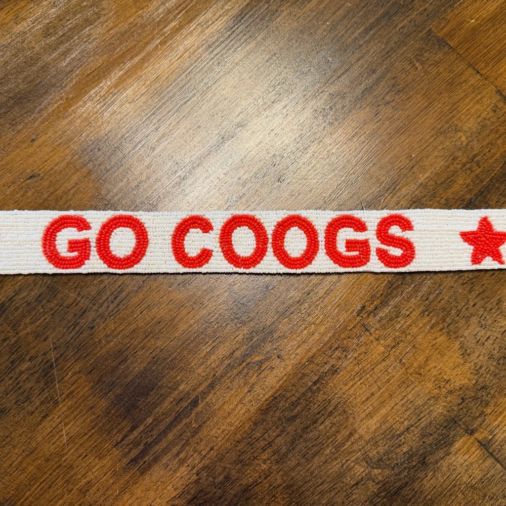 GO COOGS University of Houston Beaded Purse Strap